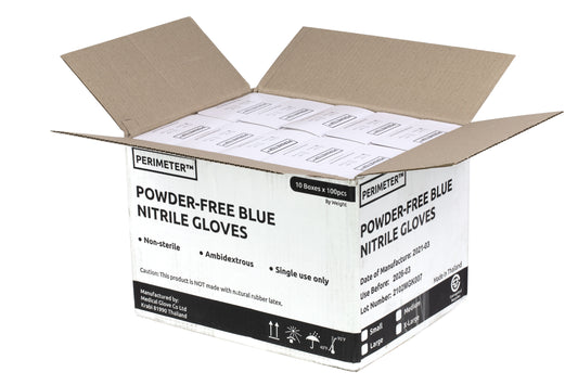 Perimeter® Nitrile Gloves Blue Light Duty (Case of 1000)